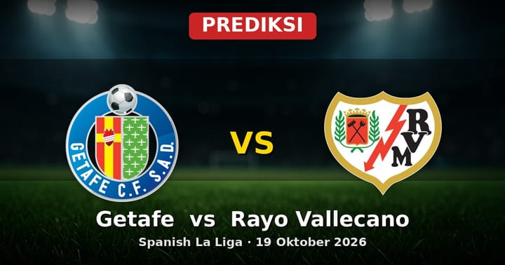 Prediksi Getafe vs Rayo Vallecano La Liga 19 Oktober 2026